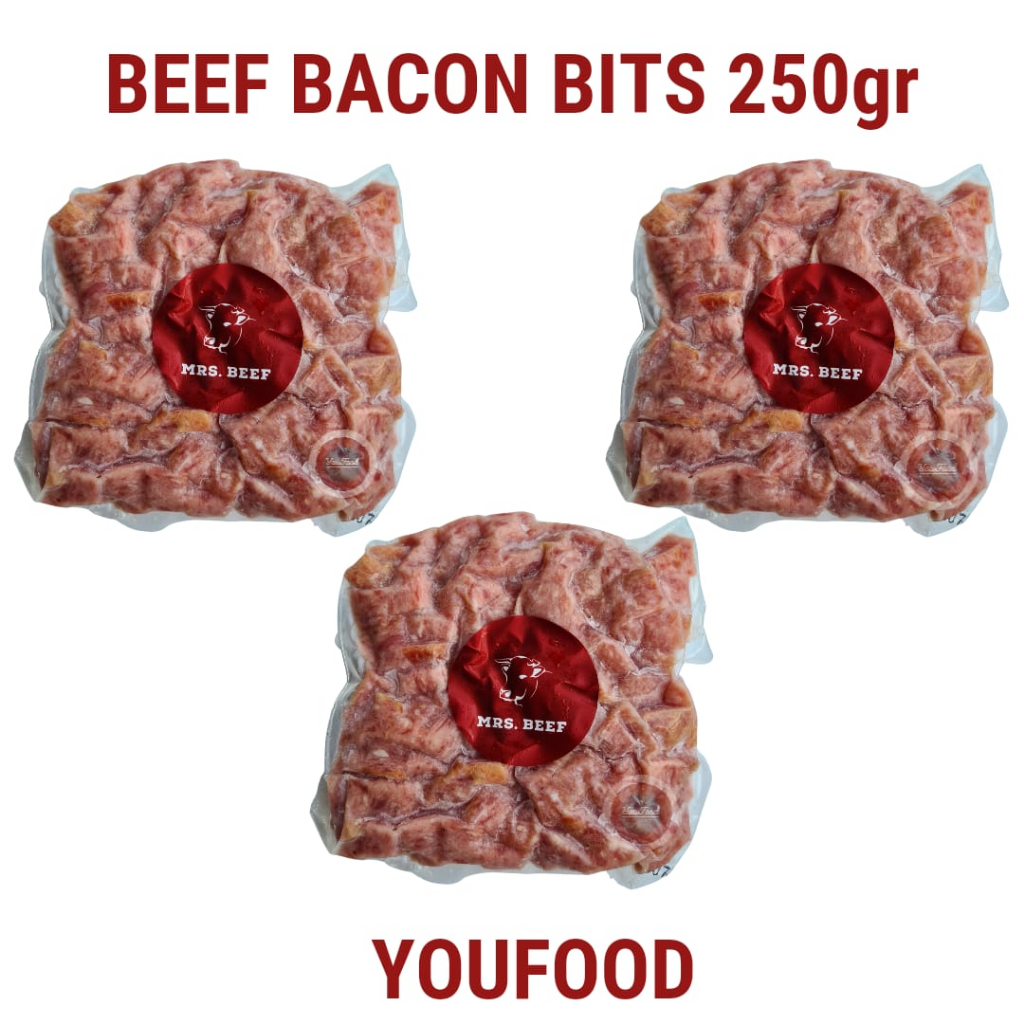 Beef Bacon Bits - Bacon Sapi Potongan Dadu Kecil 250Gr