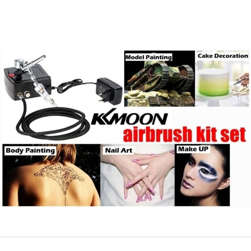 mesin airbrush kit kkmoon mini kompresor set air brush