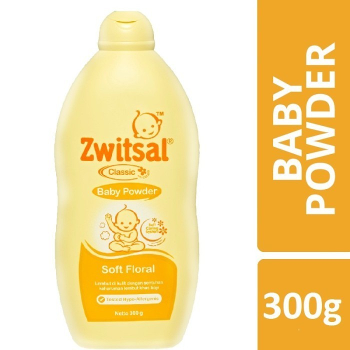 Zwitsal Baby Powder Classic Soft Floral 300G - Bedak Tabur Bayi