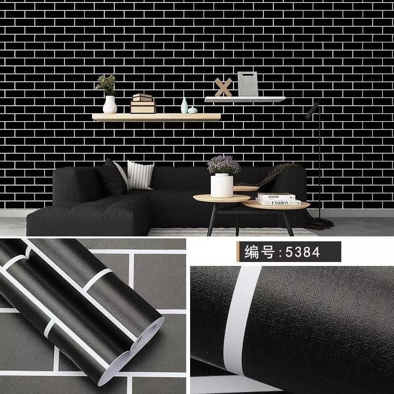 wallpaper bata hitam wallsticker bata wallpaper dinding kamar