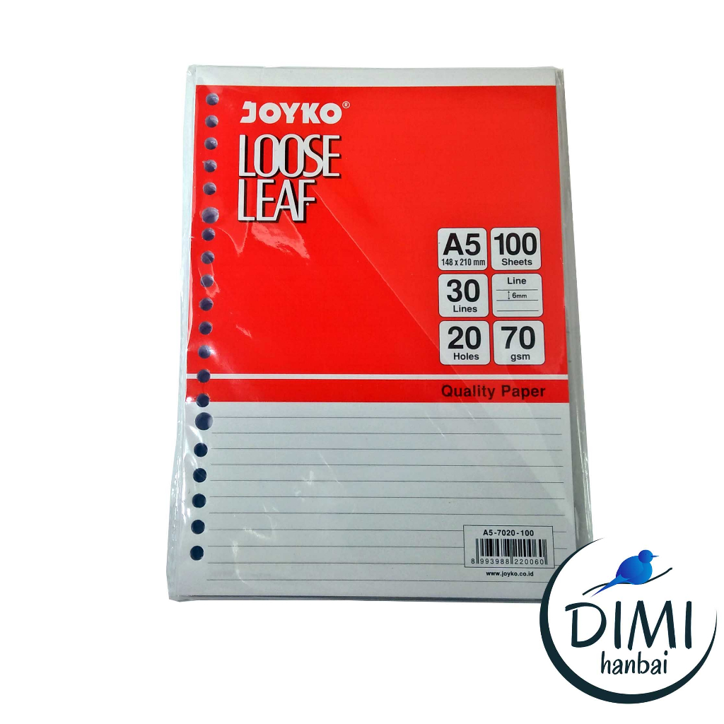 

[DIMI] Joyko Loose Leaf A5 100 Lembar Isi Binder