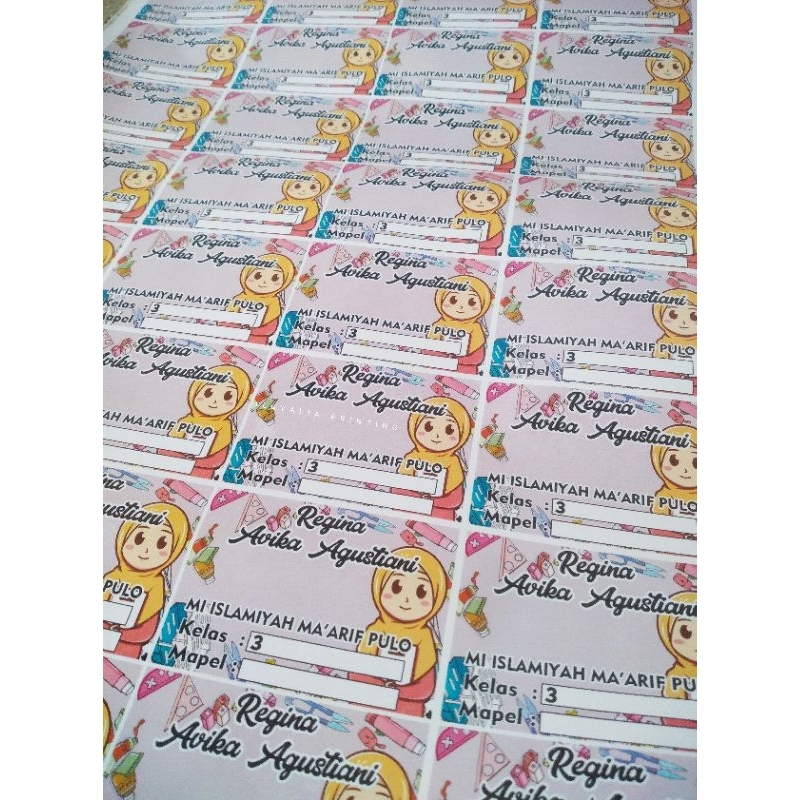

Stiker Label Buku Pelajaran Custom
