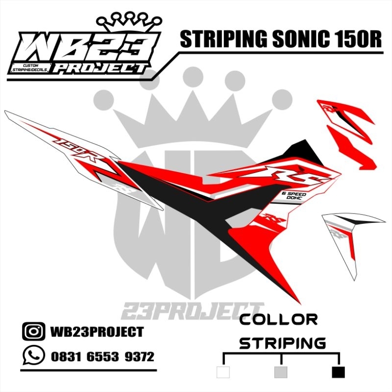 striping motor Sonic 150 Rs