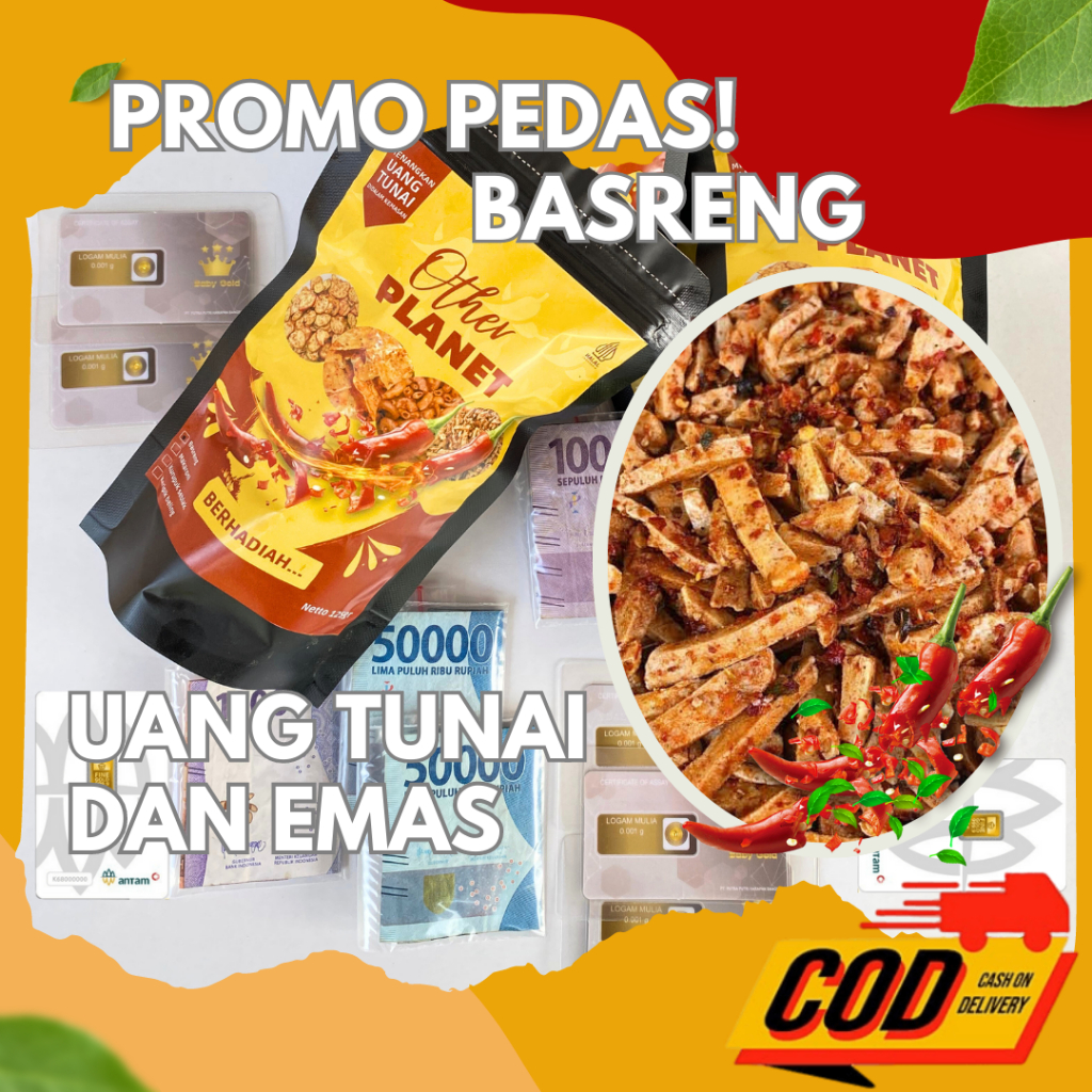 

[BERHADIAH] Basreng Pedas Gurih Berhadiah Uang Tunai dan Emas