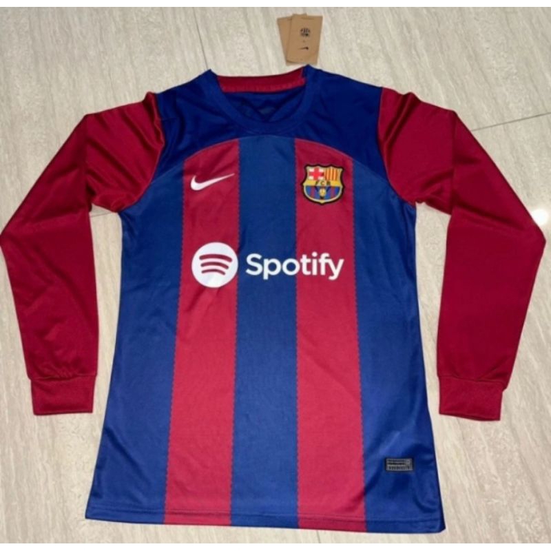 Baju Bola Barca_ Home Away Lengan Panjang Terbaru 2023/2024
