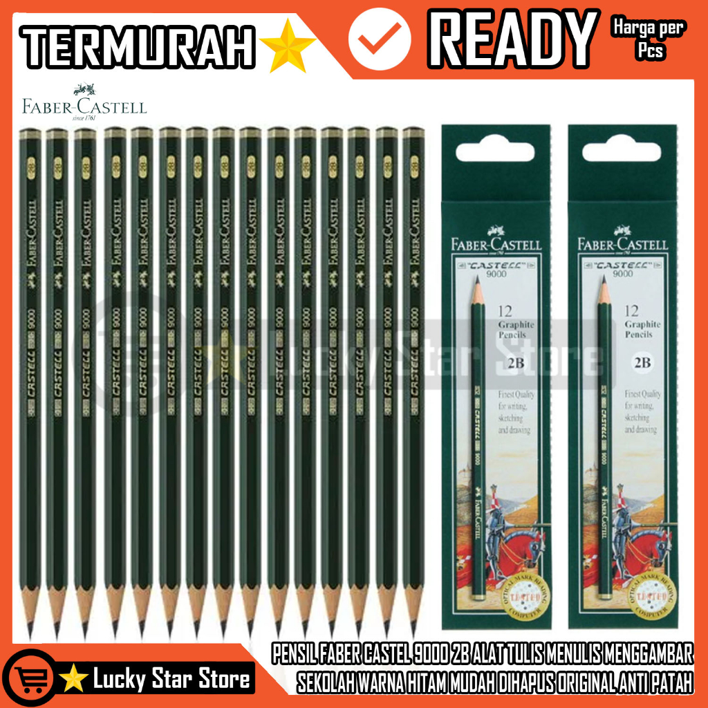 

PENSIL FABER CASTEL 9000 2B ALAT TULIS MENULIS MENGGAMBAR MELUKIS SEKOLAH BELAJAR MURID GURU HITAM TEBAL ANTI PATAH MUDAH DIHAPUS ORIGINAL TERMURAH TERLARIS SERBAGUNA MULTIFUNGSI PENSEL PENA PENCIL ATK