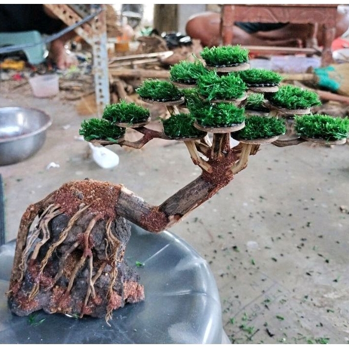 Aksesoris miniatur bonsai sintetis