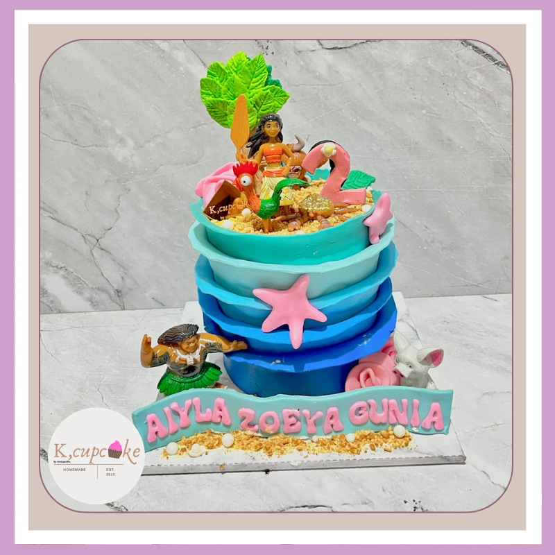 

cake moana full fondant - cake custom