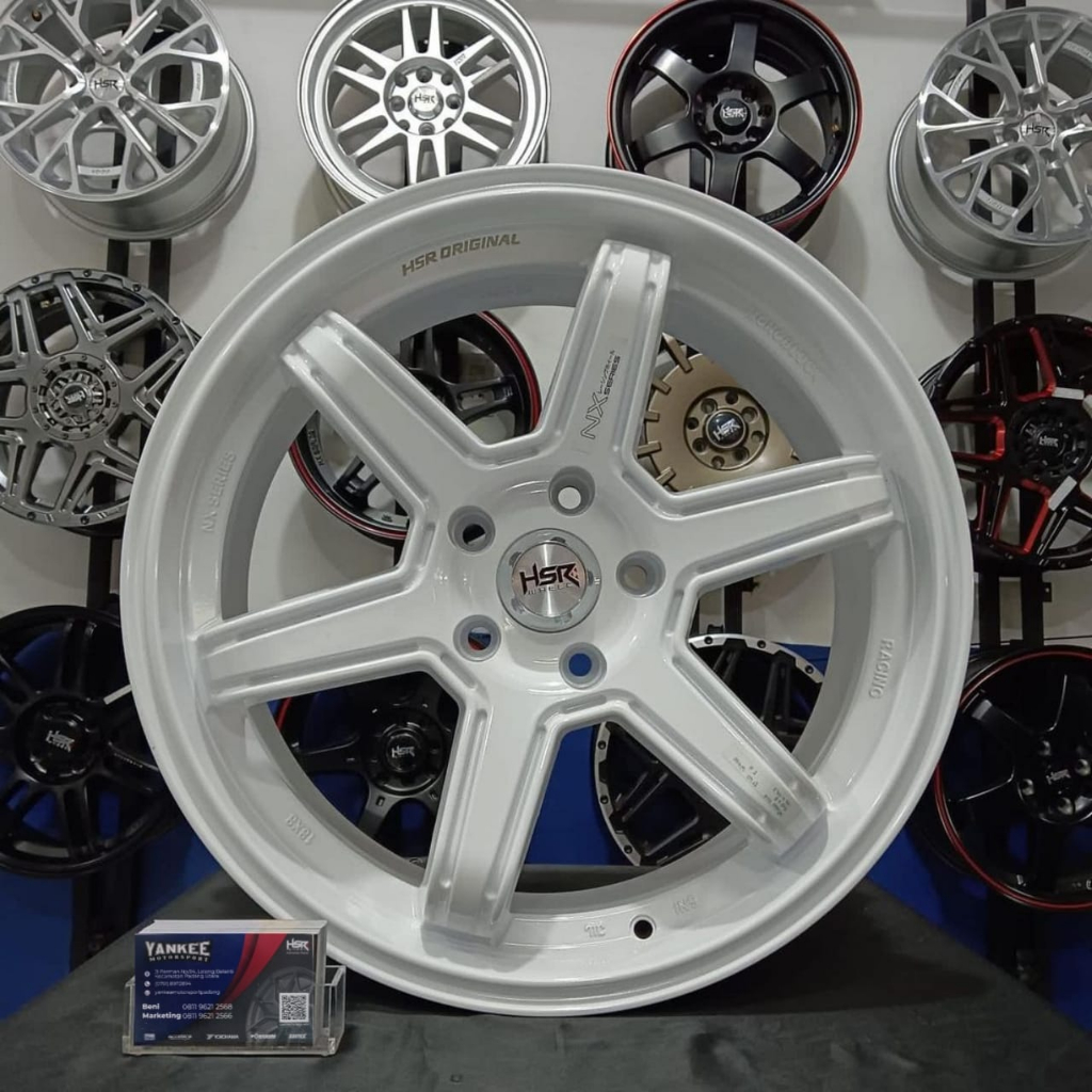 Velg Ring 18 warna putih HSR MINAS untuk  Accord New, Avancier, Ballade, Breeze, BRV, Civic New, dll
