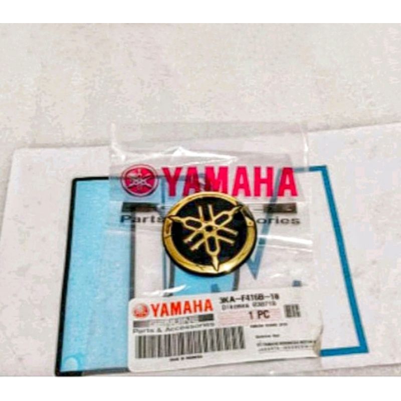 emblem logo Yamaha gold tank tangki bensin Rxking Rx king 2003 3KA-F416B-10 asli original Yamaha YGP