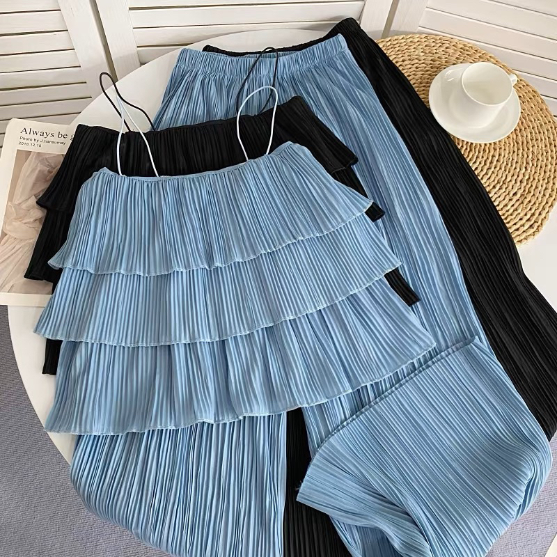 ONE SET TANK WANITA 2PCS LAYER BEACH WEAR SETELAN MX592