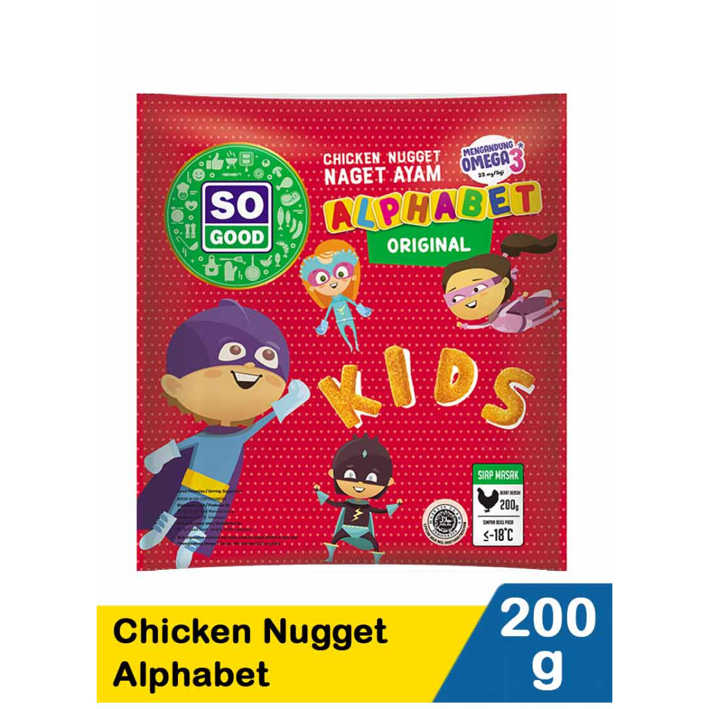 

CHICKEN NUGGET ALPHABET SO GOOD 200GR NAGET AYAM