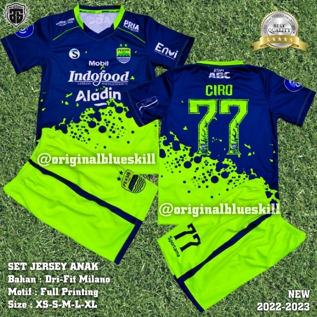 Setelan persib anak 2022-2023 / setelan jersey persib away putih / jersey sepak bola anak / pakaian olahraga anak persib / setelan anak jersey persib putih terbaru