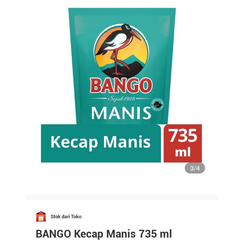 

kecap manis Bango 735ml