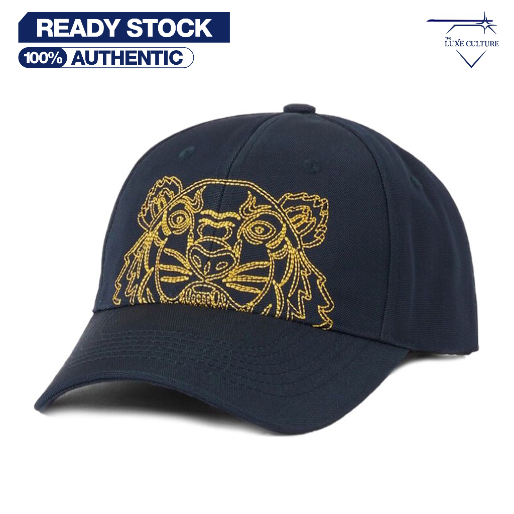 Kenzo Tiger Gold Navy Cap / Topi Branded Original