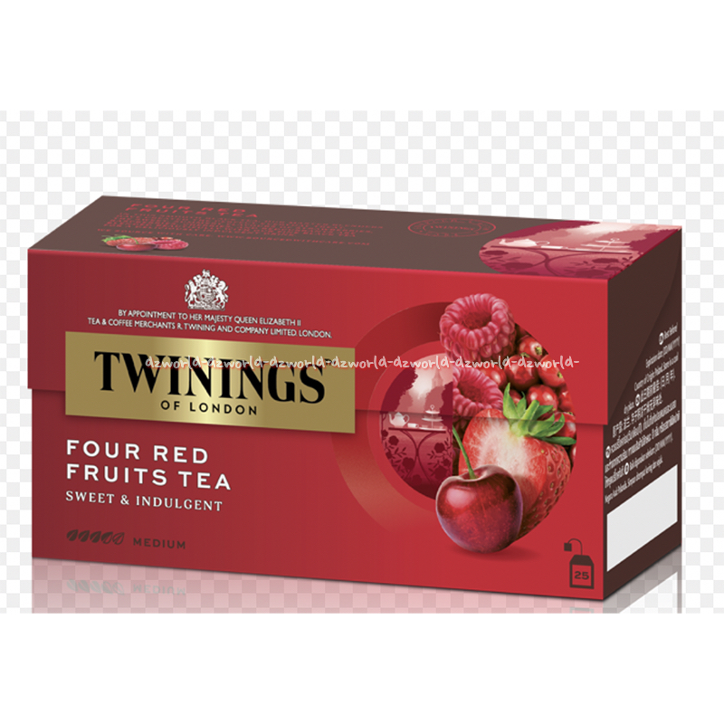 

Twinings Of London Four Red Fruits Tea Teh Aroma Buah isi 25bag Twining