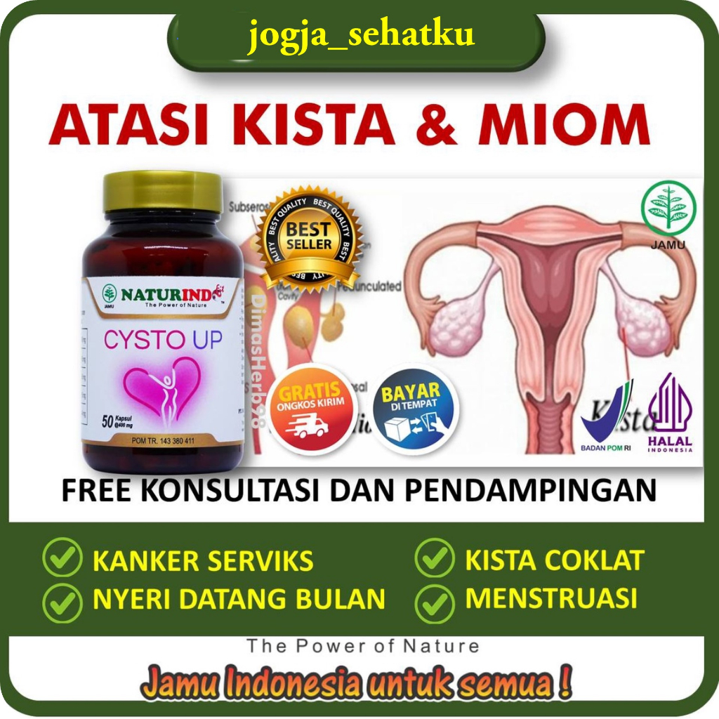 Obat Kista Ovarium Nyeri Haid Telat Haid Tidak Lancar Miom Tanpa Operasi Cysto Up Naturindo