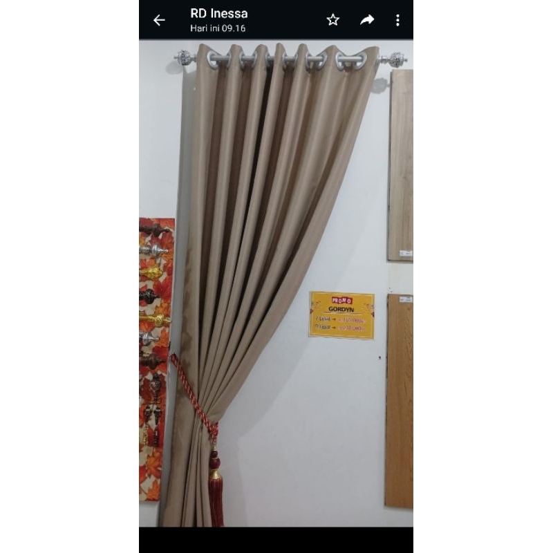 Gorden minimalis bahan import 4 pilihan warna : Abu Tua, Mocca, ungu, abu Muda