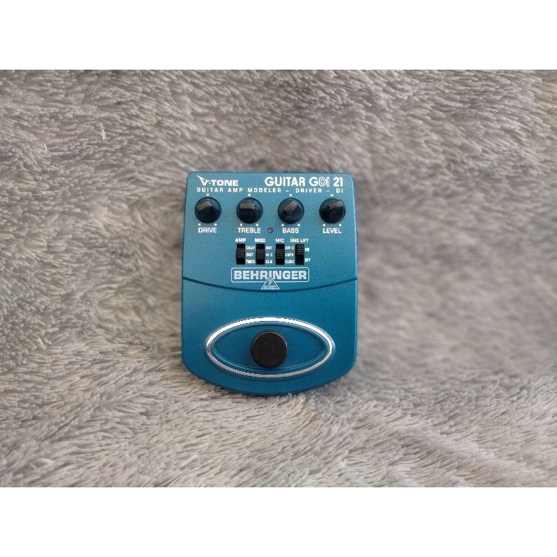 Efek gitar Behringer vtone GDI21 ampsim ampli simulator preamp clean overdrive distorsi