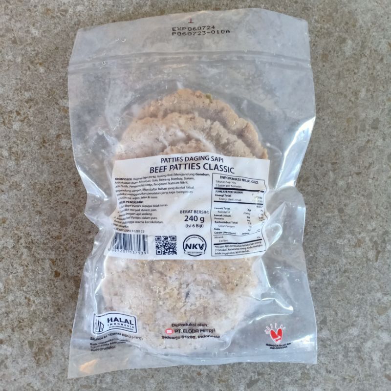 

Beef Patties Classic 240 gram (6pc)