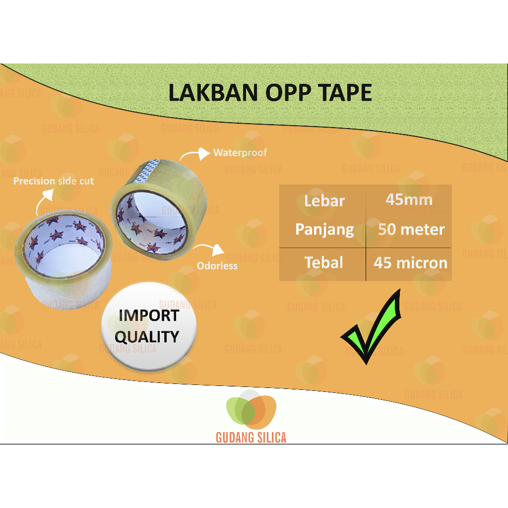 

Lakban 45 mm x 50 Meter - Berkualitas Daimaru / import (2 inch x 50 M)