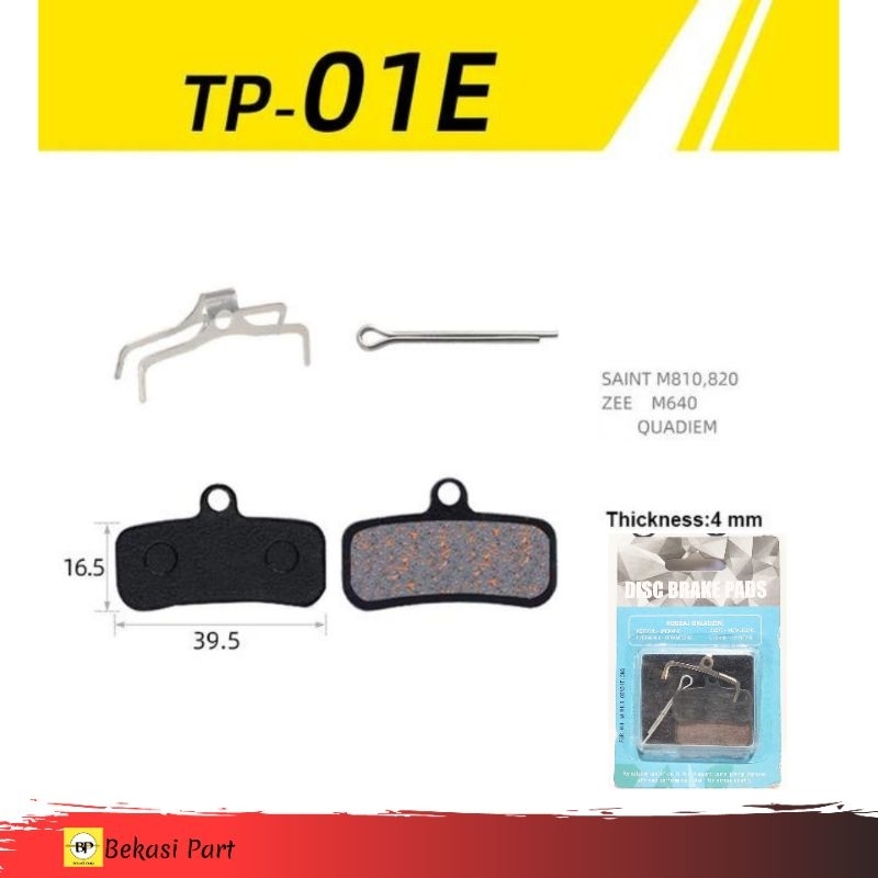 Brake pad TOOPRE For Shimano Deore SLX XT XTR Saint ZEE 4 Piston  Kampas Rem sepeda MTB roadbike - k