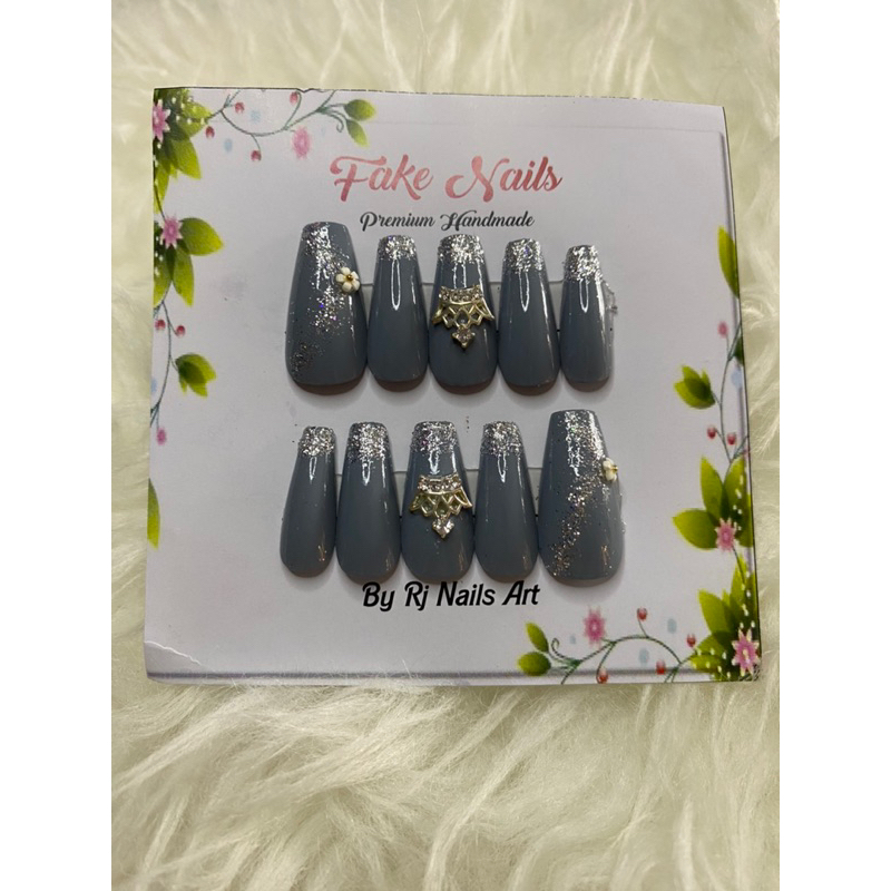 1 set kuku palsu/ fake nails /untuk pernikahan dan sehari-hari /full kutek