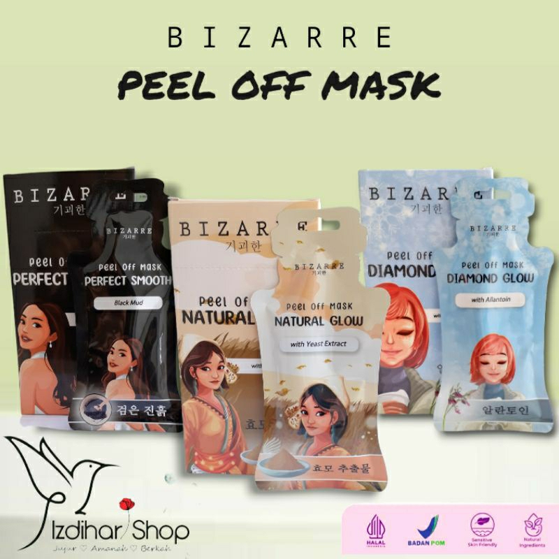 BIZARRE PEEL OFF MASK 15 ML | BPOM | HALAL [ MASKER WAJAH ]