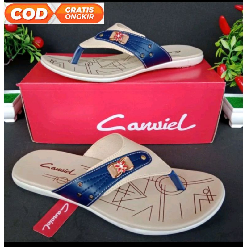 Sandal wanita carwil - sandal cewek kekinian - sandal jepit elegan - sandal kondangan terlaris