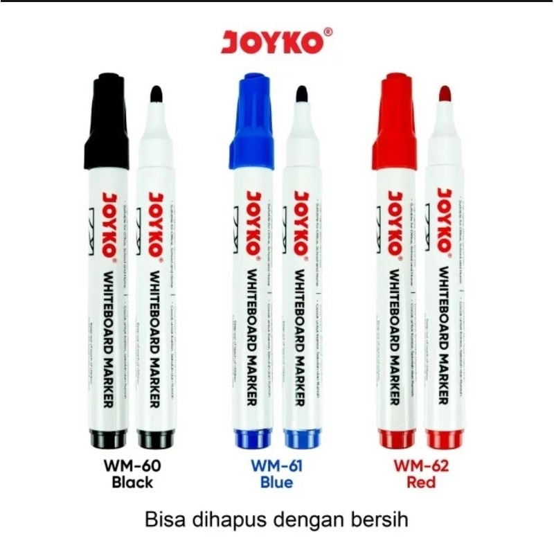 

Spidol Papan Tulis Dapat Dihapus Whiteboard Marker Joyko WM-60 ~ 62