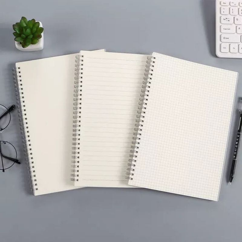 

NOTEBOOK NOTES COVER MIKA TRANSPARAN A5/CTATAN/JURNAL/DIARI/GARIS/KOTAK/TITIK/POLOS