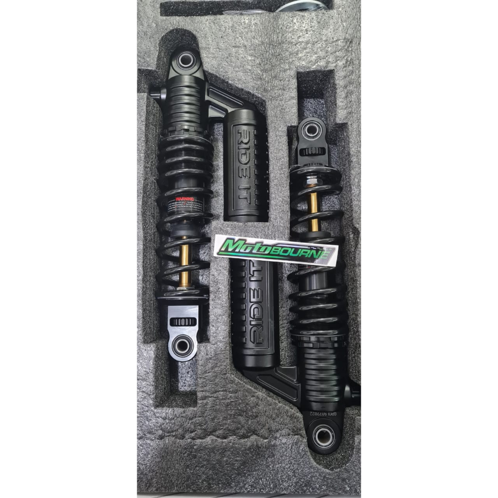 Shock Ride it GP Premium KYB Type Classic ukuran 320 mm CB, GL, RX King Double Klik Black As Gold