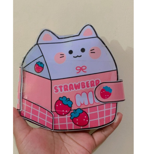 Squishy Book Strawberry milk mainan pepper quick book edukasi anak