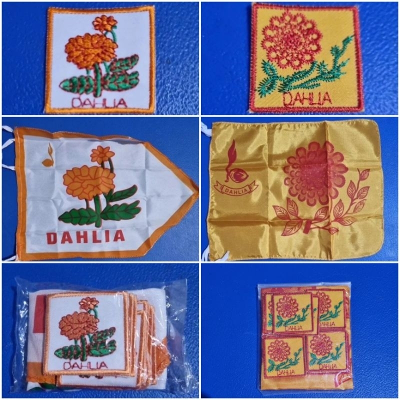 BET REGU DAHLIA | Bet Tanda Regu Bunga | Tanda Regu Bordir Gambar Bunga | Badge Pramuka
