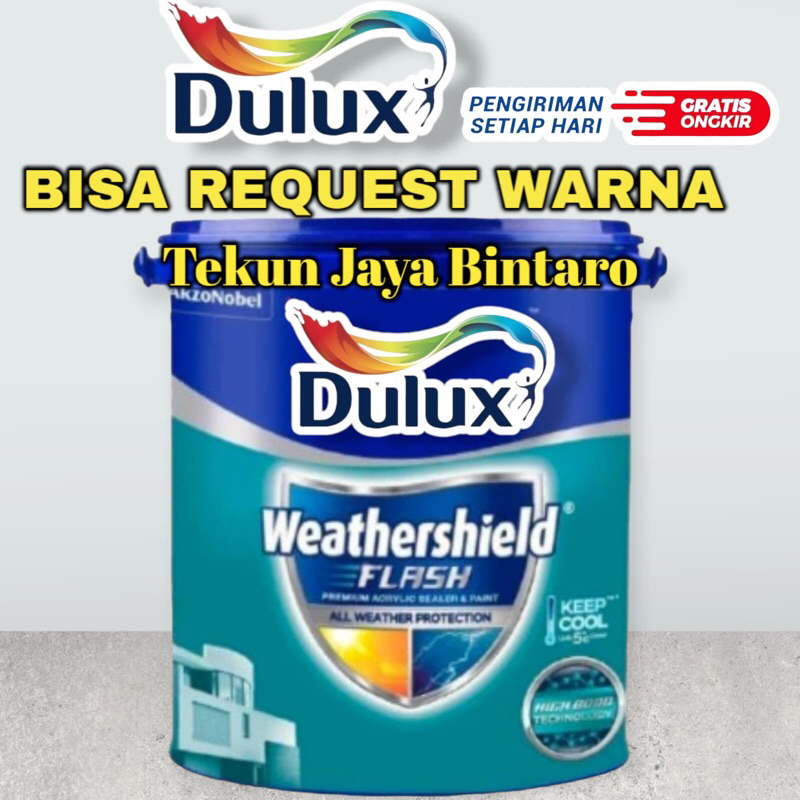 Dulux Weathershield Flash 2,5 Liter (Bisa Request Warna)