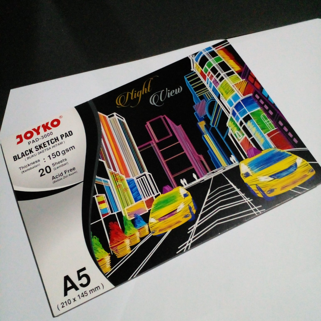 

SKETCH BOOK HITAM / BLACK SKETCH BOOK ukuran A5 merk JOYKO isi 20 lembar