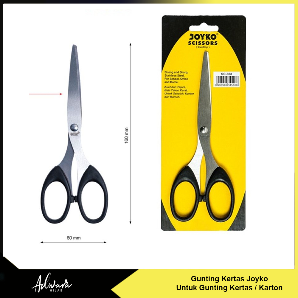 

Gunting Kertas Joyko Stainless Tahan Karat (SC-838)