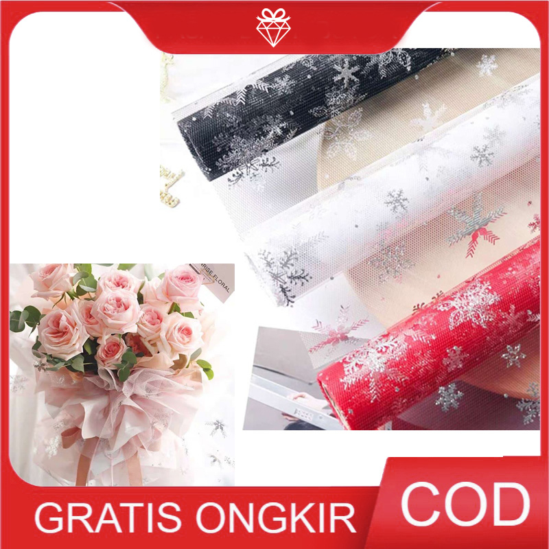 

1METER Tile Jaring Frozen - Tile Snow Flake Buket Bunga Tile001