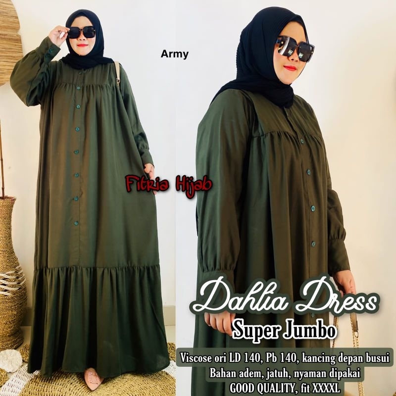 RESTOCK LD 140 LD 160 DAHLIA JUMBO GAMIS OVERSIZE GAMIS WUNING ORI VISCOUSE