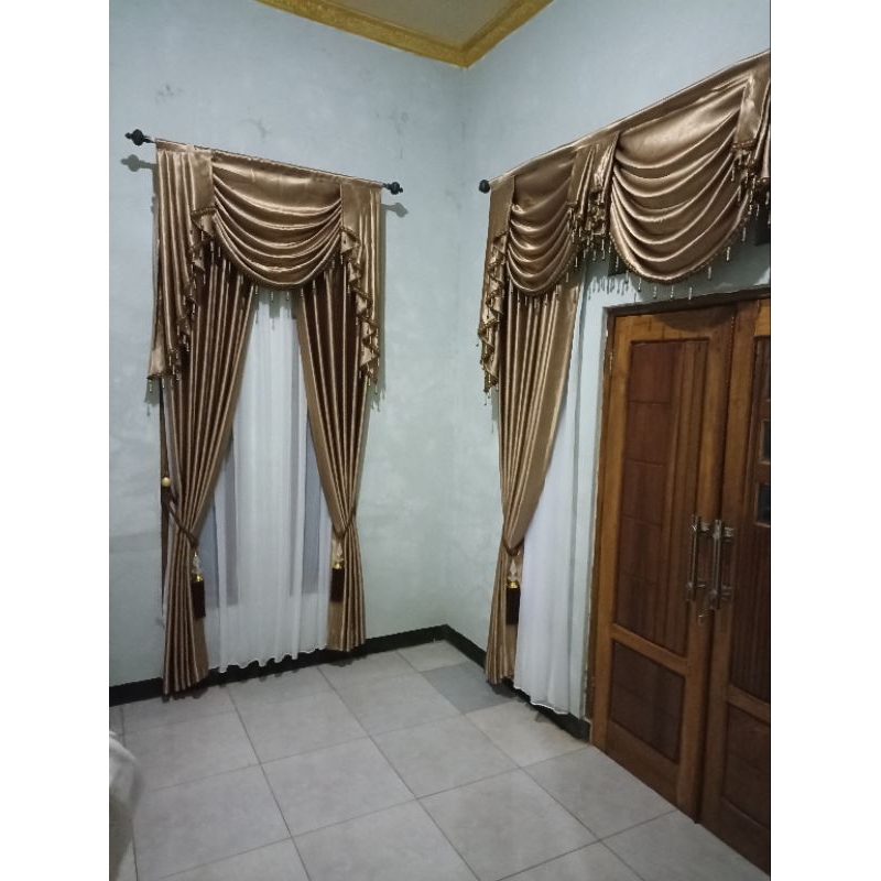 Gorden impor  mewah model poni gelombang