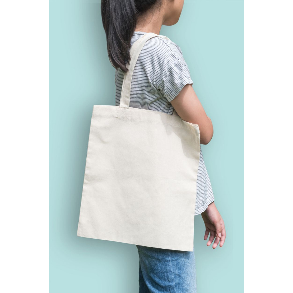 Ready Stock Totebag BLACU Tas POLOS Tas Murah kanvas Calico