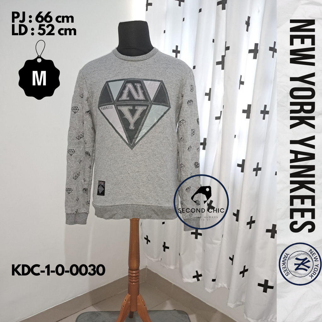 Crewneck NEW YORK YANKEES ORIGINAL | Crewneck Pria | Sweater NEW YORK YANKEES | Crewneck branded | S