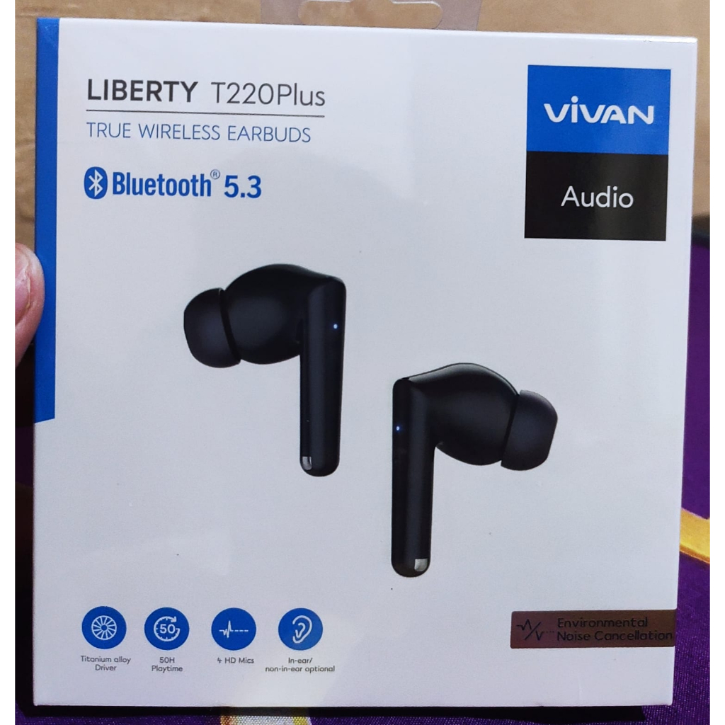 VIVAN TWS Liberty T220 Plus Headset Bluetooth 5.3 Earphone Wireless