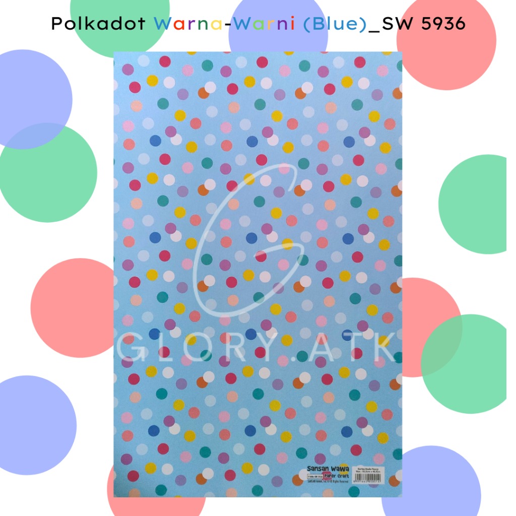 

KERTAS KADO SANSAN WAWA / SANWA POLKADOT WARNA-WARNI (BLUE) SW5936