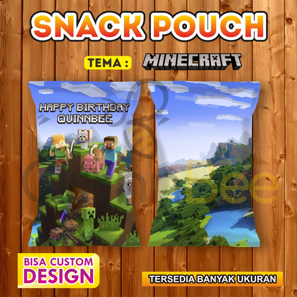 Snack Pouch Jumbo|Pouch Ultah|Kemasan Snack Ulang Tahun|Birthday Snack Pouch (Gratis Design) - BARBS