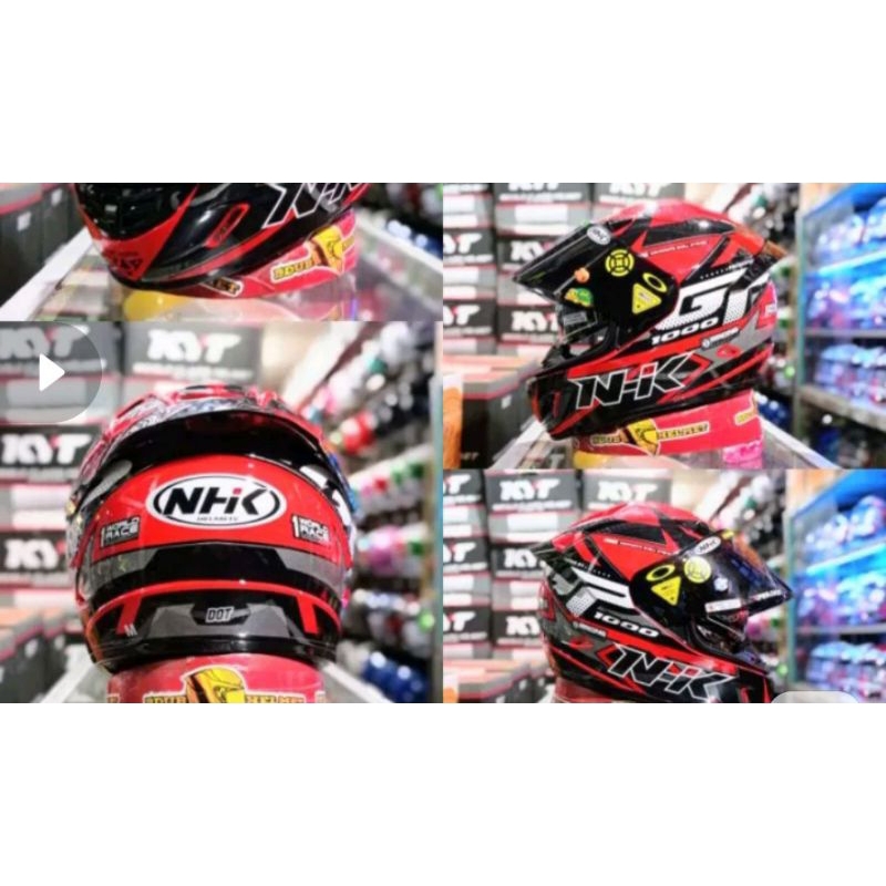 HELM NHK GP1000 STAR RED PAKET GANTENG