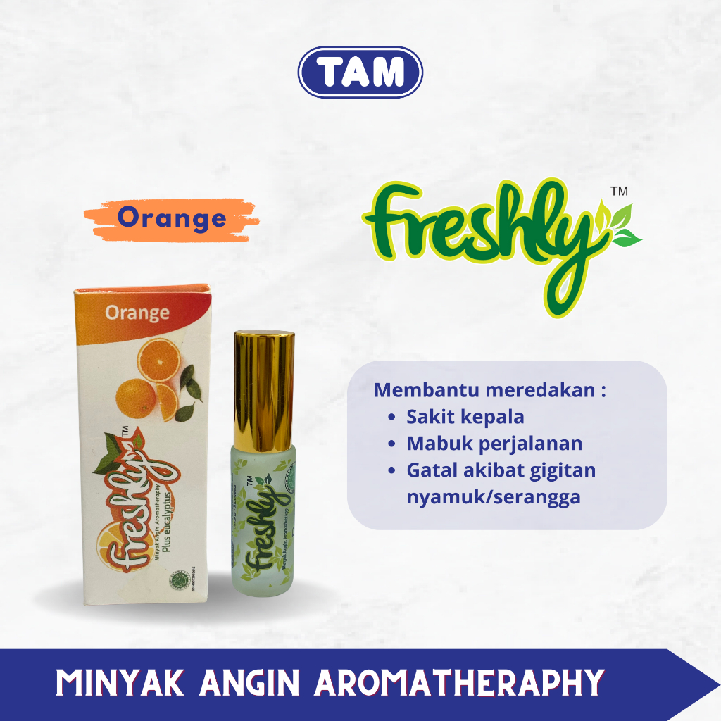 FRESHLY Minyak Angin Aromatherapy Orange Roll On