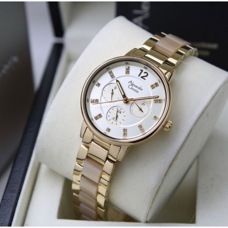 Jam Tangan Alexandre Christie 2938Bf Original Wanita