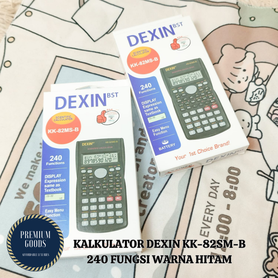 

READY KALKULATOR / ALAT BANTU MENGHITUNG 240 FUNGSI / SCIENTIFIC KALKULATOR DEXIN KK-82MS-B / BLACK CALCULATOR BISA COD