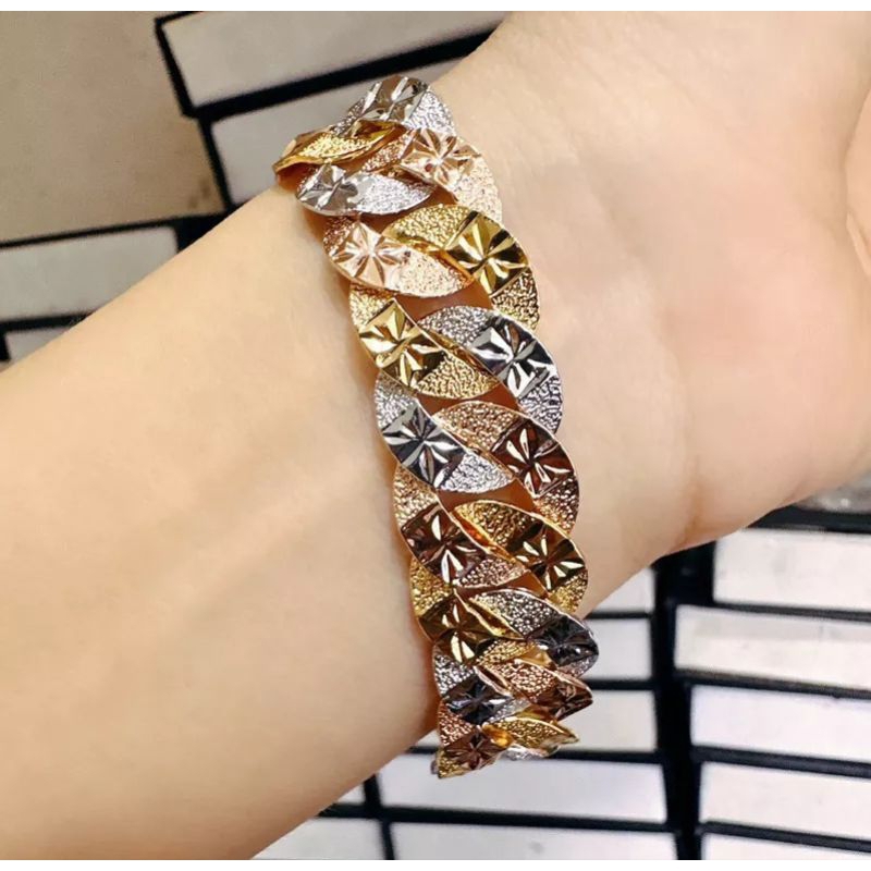 Gelang tangan sisik naga besar kombinasi lebar 1,5cm bisa di pakai Pria/Wanita